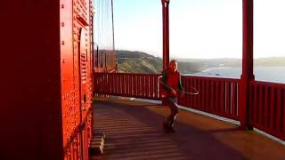 Golden Gate ecstatic sunset hoop dance