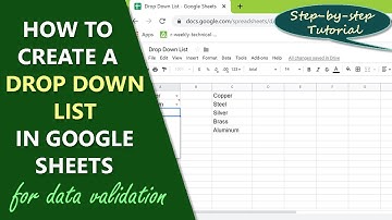 How to Create a Drop Down List in Google Sheets | Data Validation | Add Drop Down List