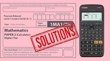Edexcel GCSE Maths (1MA1) Higher : June 2022 Paper 2