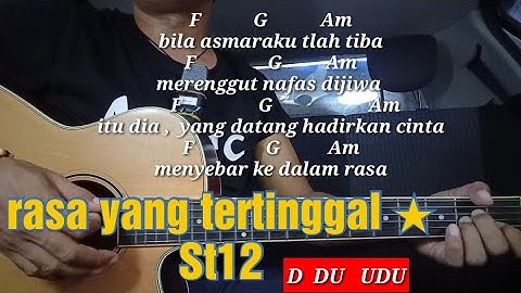 Chord Rasa Yang Tertinggal - ST12   ( Tutorial Gitar Pemula )