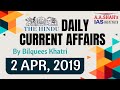 IASデイリーカレントアフェアーズ|ビルキーズ・カトリ夫人によるヒンドゥー分析（2019年4月2日）