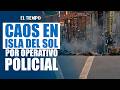 Caos en el barrio Isla del Sol: comerciantes enfrentaron operativo policial | EL TIEMPO
