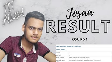 JOSAA ROUND 1 RESULT | #iit #jee | #physicswallah