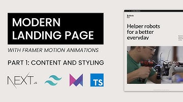 Modern landing page animations with Next.js, Framer Motion, TailwindCSS: PART 1