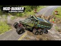 Spintires MudRunner - UFO Finder Homemade All Terrain Vehicle Driving Through A Road Collapse