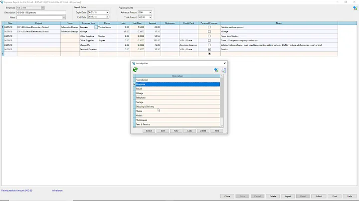 Expenses - Deltek Ajera New User Guide