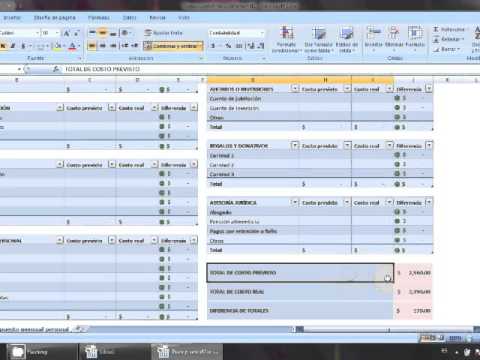 tutorial para realizar un presupuesto mensual en excel