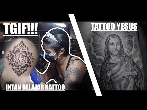 INTAN BELAJAR TATTOO STIPLING MANDALA 😁😁😁 #TGIF! S1E23