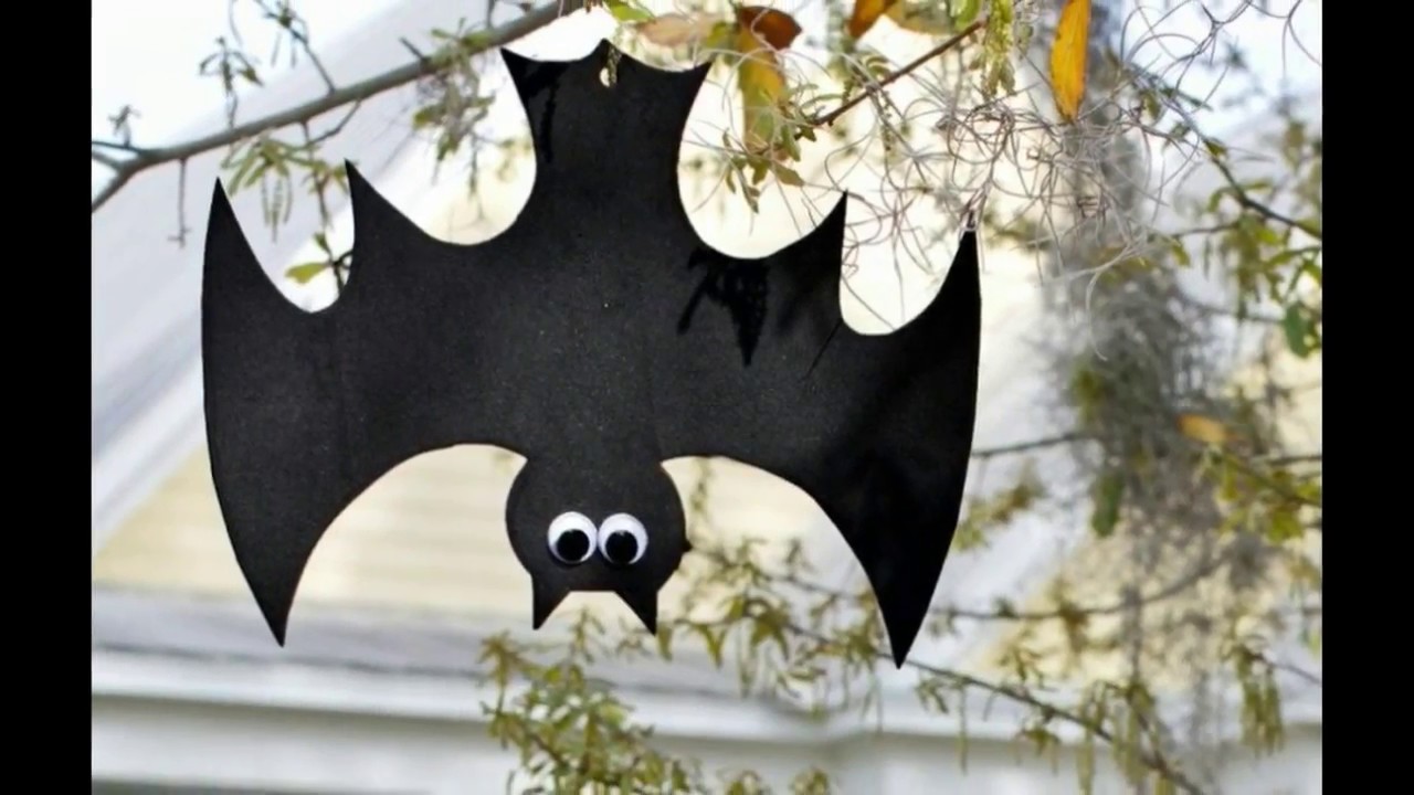 Halloween Kids Craft Hanging Foam Bats - YouTube