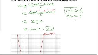 3.1 - 3.2: The Derivative - f&#39;(x) as a function