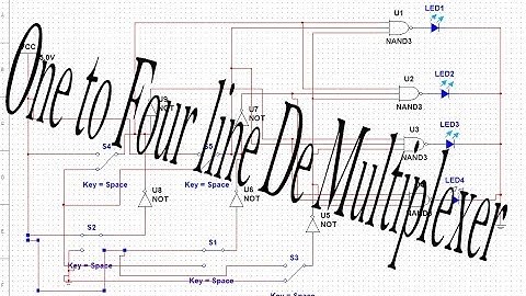 How to Simulate 1-to-4 line Demultiplexer on multisim..