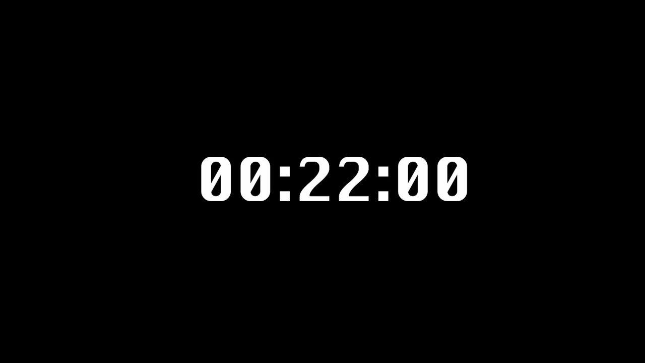 22 MINUTE COUNTDOWN TIMER - DARK, ALARM SOUND - YouTube