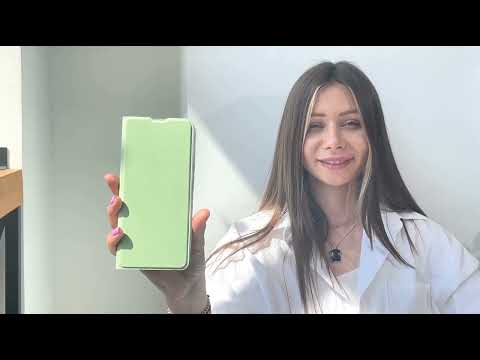 Чохол книжка на Google Pixel 7 бузковий шкіряний з візитницею та підставкою на телефон Гугл Піксель 7, видео 1