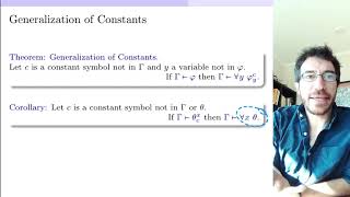 38. Logic. Generalization of Constants, change of variables, equality
