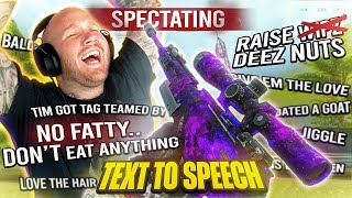 SPECTATING SOLOS.. BUT WITH TEXT TO SPEECH ON...