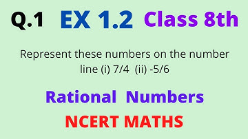 Q.1 Exercise 1.2, Chapter 1, Rational Numbers, NCERT Class 8th Mathematics Solutions