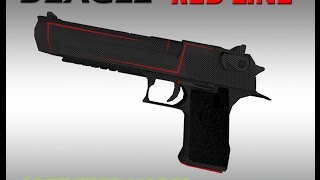 CS:GO DEagle Red Line HD skin for CS 1.6