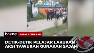 Puluhan Pelajar di Karawang Tawuran Menggunakan Senjata Tajam | Kabar Utama Pagi tvOne