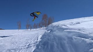 Snow Winging Utah - jumping, cornices, powder turns, ...