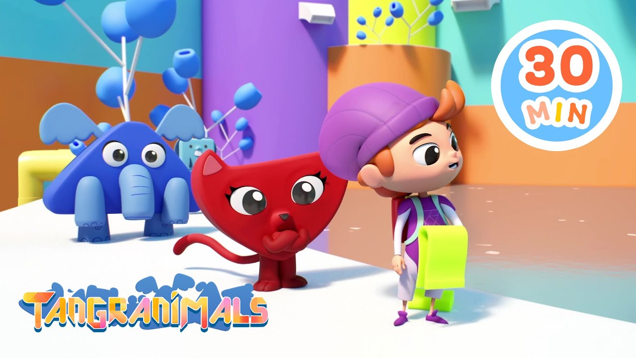 Bath Time with Tangranimals | Chicky's Playhouse | Kids Cartoons Collection