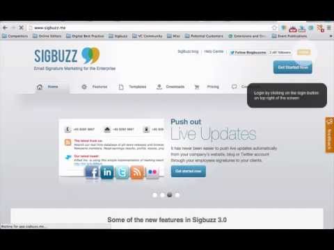 Enterprise Email Signature Marketing with SigBuzz -- Login