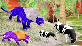 3 Zombie Monster Lion Attack Cow Cartoon Elephant Mammoth Save Cow Life Animal Epic Battle #2