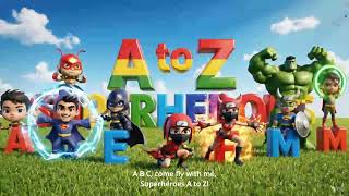 A To Z Superheroes Learn All Superhero Names Alphabet Superhero Cartoon For Kids