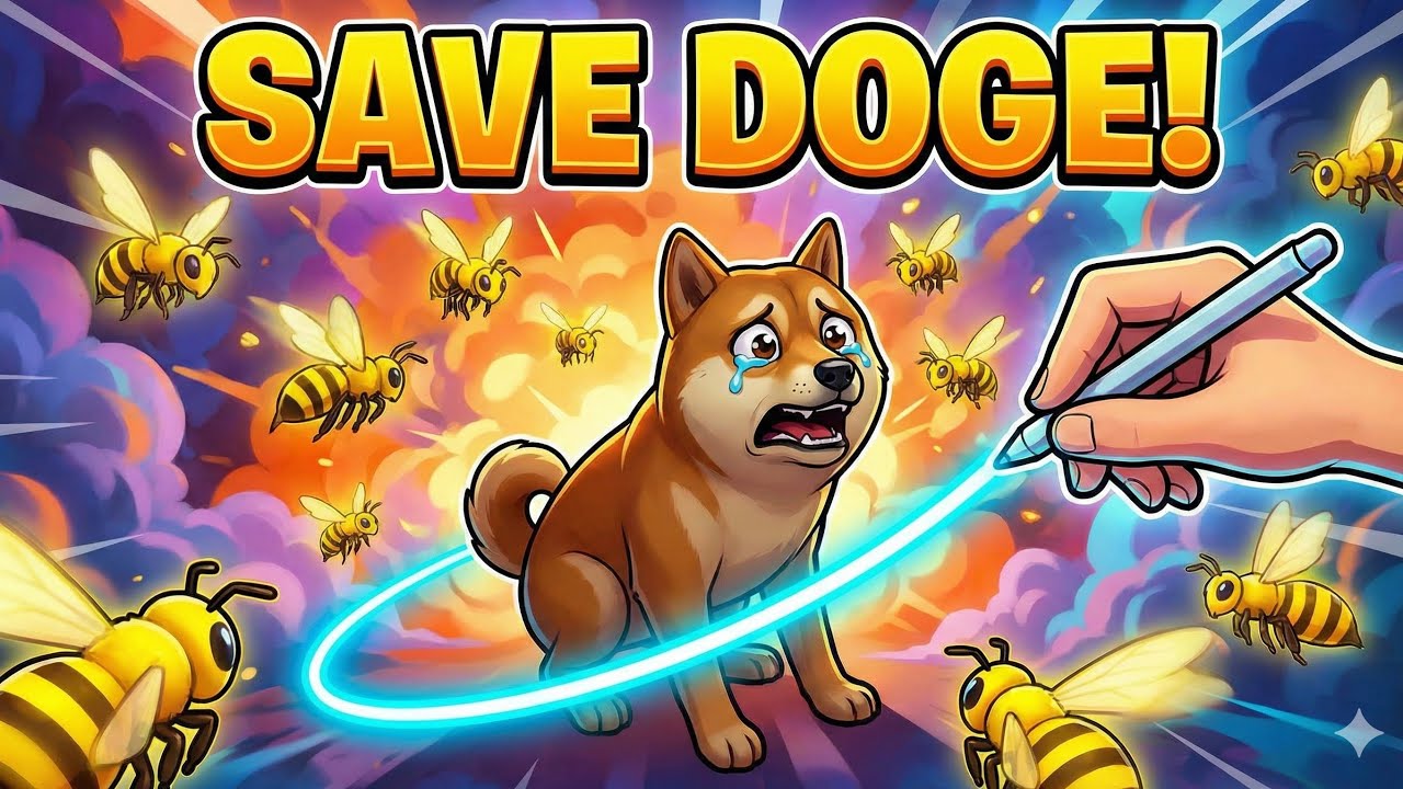 Doge Rescue: Draw To Save | Doge Rescue Game Live | Draw Lines to Save Doge Gameplay 