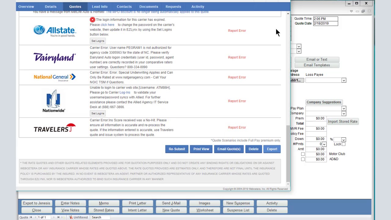 JenesisClassic - EZLynx Integration