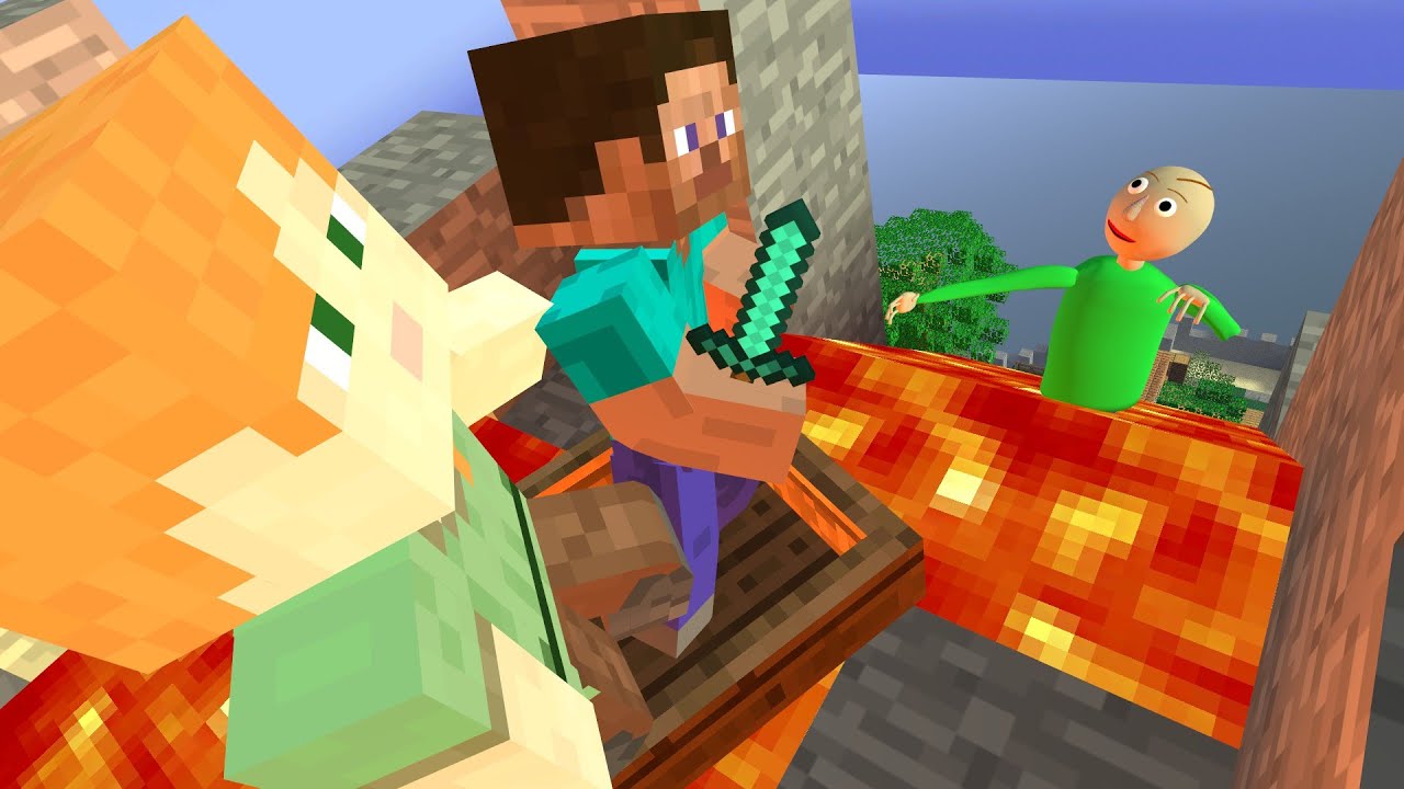 Baldi's basics VS Minecraft Gmod Ragdolls Battle