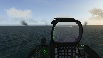 Falcon BMS 4.36 || Buzzing the tower of the enemy carrier