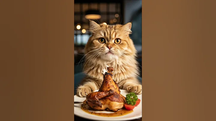 Video 11712911: fluffy persian cat, cute fluffy persian cat, persian cat enjoying, cute cat chicken