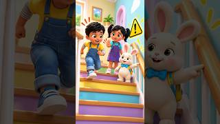Don’t Run on Stairs! 🪜⚠️ | Safety Rules for Kids #shorts