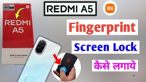 Redmi A5 Display Fingerprint Setting | How to fingerprint lock in redmi a5