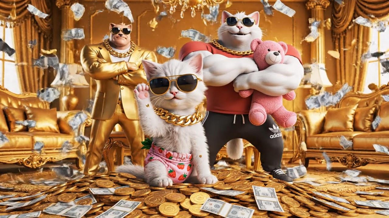 Котенок с волшебным золотым прикосновением! ✨ Счастливая фермерская фантастическая история