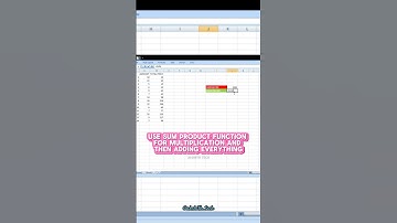 Sumproduct Function || Do Try This || Hardwork VS Smartwork || Ms Excel Tips #shorts #tipsandtricks