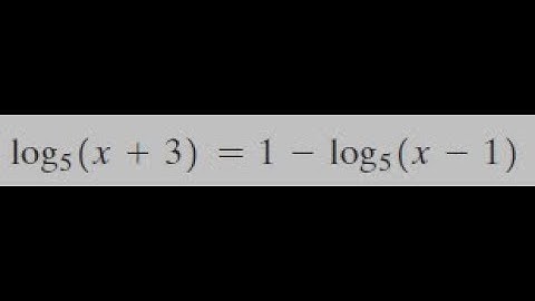 log5(x+3) = 1 - log5(x-1),, solve for x