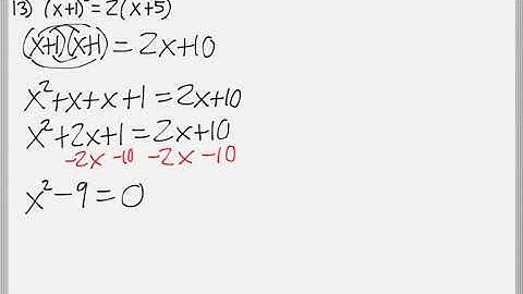 Math 119 : 6.5 #13 (Intermediate Algebra Tutorial : Polynomial Equations)