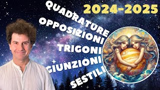 Le 24 TAPPE di Giove in GEMELLI - Aspetti 2024\/2025