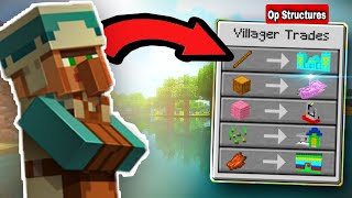 Minecraft Pe But Villagers Trade Op STRUCTURES #minecraftpe