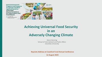 2025 Crawford Fund For Food Security Annual Conference Keynote: Prof Glenn Denning