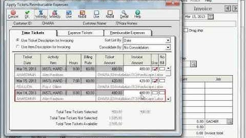 Sage 50 Tutorial Billing Time and Expense Tickets Sage Training Lesson 12.6