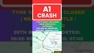 ⚠️ A1 INCIDENT ⚠️ | NB ⛔ | TYNE & WEAR #ukroads #roadclosed #incident #alert #rtc #traffic #delays