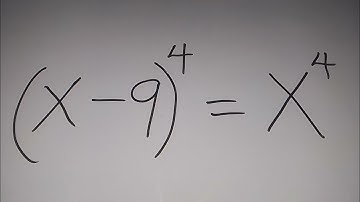 A Nice Math Olympiad Problem | Solving Exponential Equation | (x-9)^4=x^4