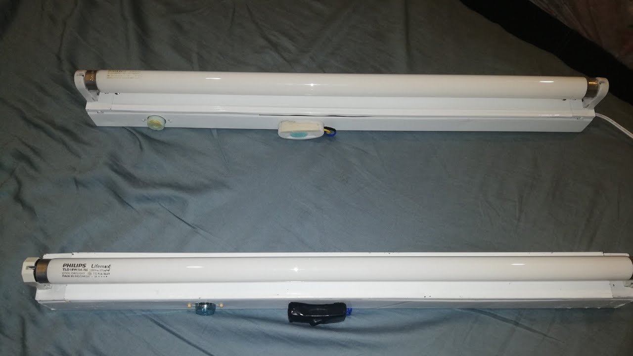 Philips T8 18w fluorescent tube with different starters