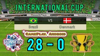 Winner Soccer Evolution ~ Brazil Vs Denmark  // Gameplay.Android #part2 screenshot 4