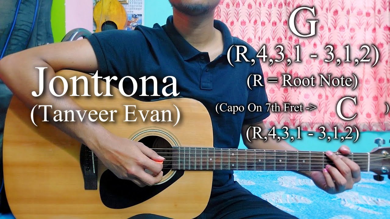 Jontrona | Tanveer Evan | Easy Guitar Chords Lesson+Cover, Strumming Pattern, Progressions...