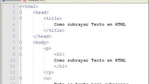 Cómo crear tu propia página web usando HTML : Cómo subrayar texto en HTML