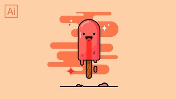 Adobe illustrator tutorial | ice cream flat design