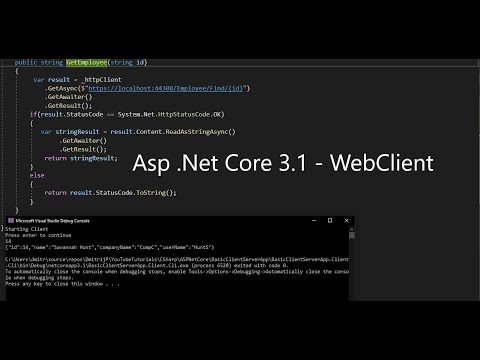 ASP .Net Core 3.1 - WebClient